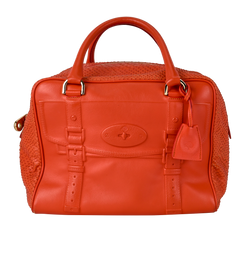 Maisie Clipper Tote, Leather, Orange, MIT, DB, 2*